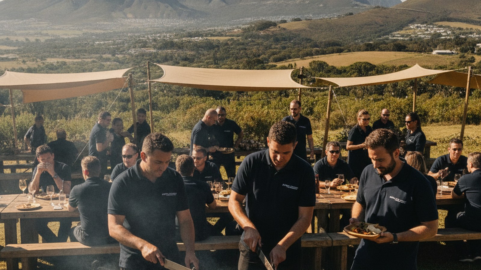 Corporate spit braai catering garden function Cape Town