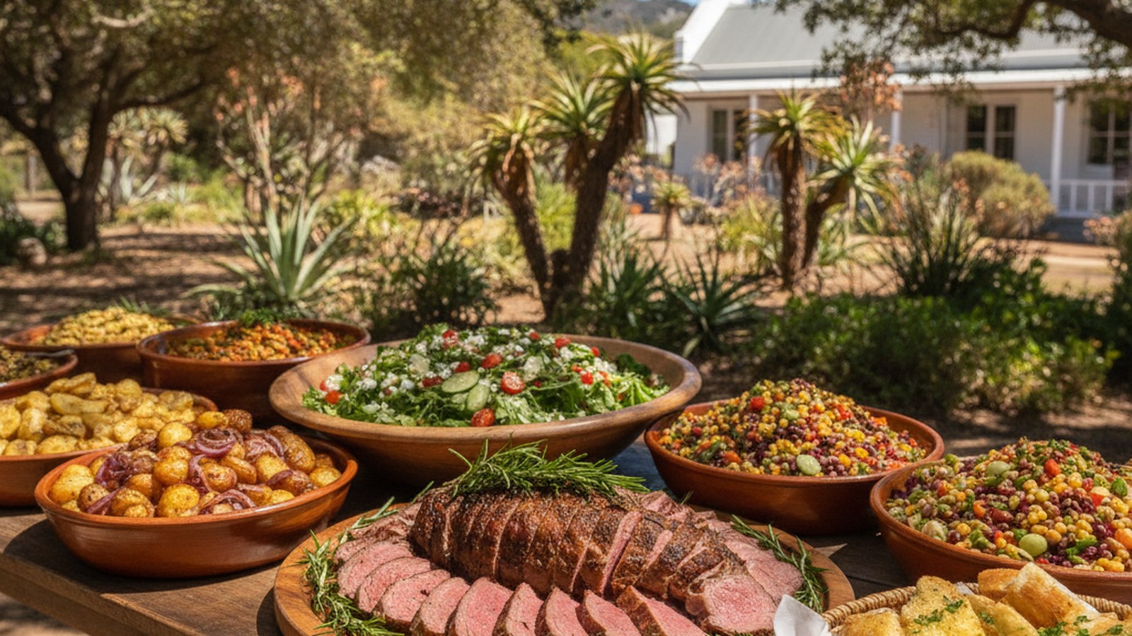 Spit braai packages Option 1 whole lamb with sides